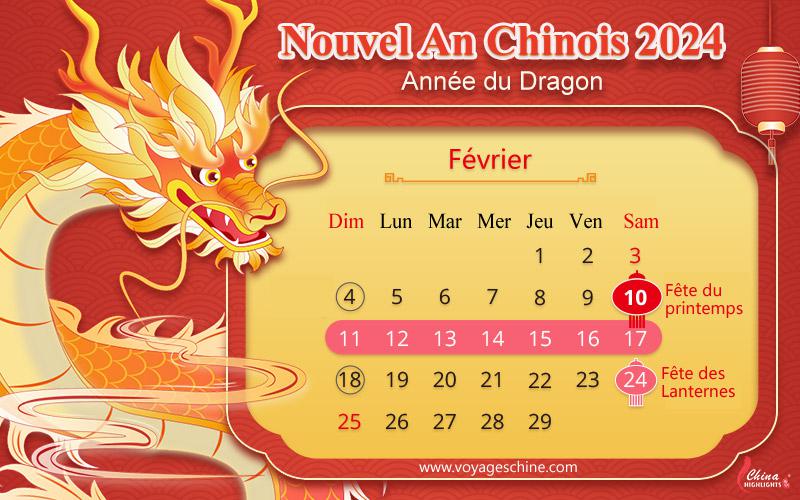 1 Calendrier Lunaire Chinois 2024 Année Du Dragon Calendrier