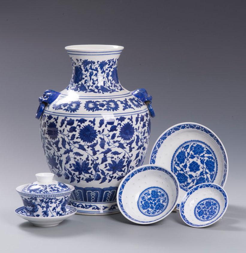 La porcelaine bleue et blanche chinoise